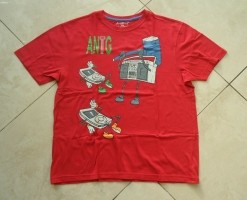 Te koop nieuw rood T-shirt van Anything met print (maat XXL…