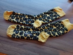 geel zwarte Happy Socks mt 41-44