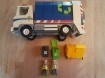 Playmobil vuilniswagen met containers en vuilnismannen