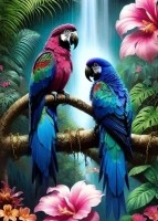 diamond painting papegaaien