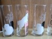 4 glazen met afbeelding van een kat