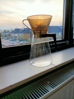 Glazen koffiekan met opzetfilter,1.7.ltr