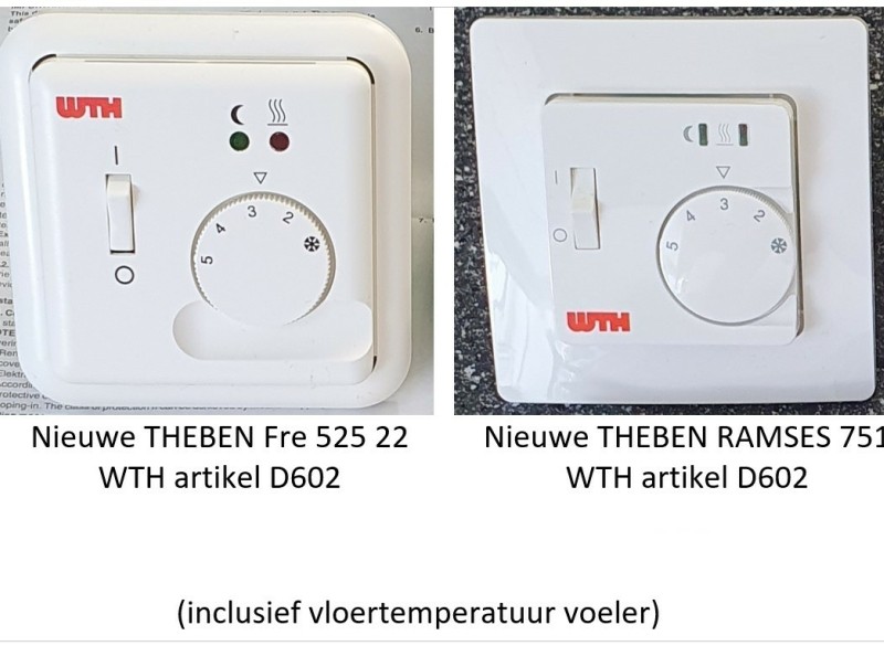 Nieuw Thermostaat t.b.v. electrische vloerverwarming 2 type…