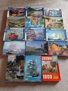 1000 stukjes 15 puzzels voor 10 euro div.afbeelding merken