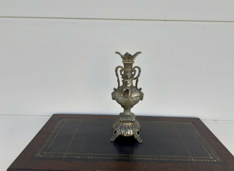 Bronzen Putti Kandelaar 