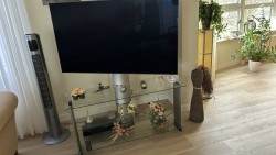 Glazen draaibaar tv- meubel