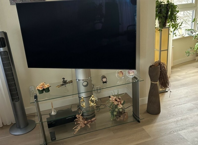 Glazen draaibaar tv- meubel