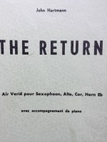 The Return John Hartmann Solo Sax Alt -Hoorn 