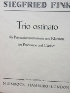 Trio ostinato Percussion and Clarinet