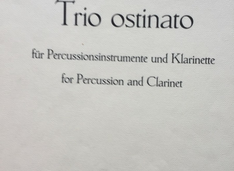 Trio ostinato Percussion and Clarinet