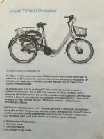 Electrische driewielfiets