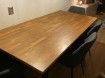 Eettafel hout met zwart stalen frame