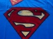 Nieuw blauw T-shirt met het logo van Superman (maat: XL).