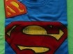 Nieuw blauw T-shirt met het logo van Superman (maat: XL).