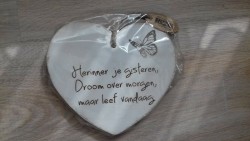 Cadeau-hart met spreuk