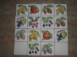 Wandtegels Engelse Decortegels Fruitmotief