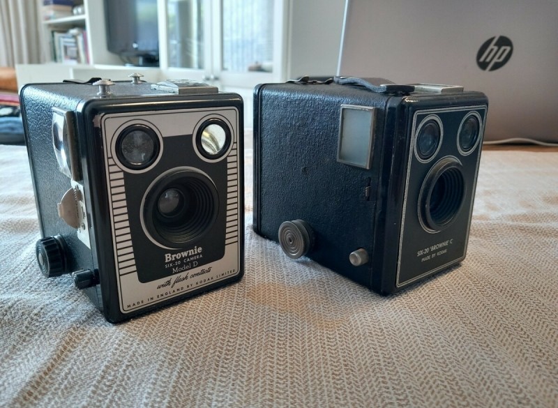 kodak box camera's uit de vorige eeuw