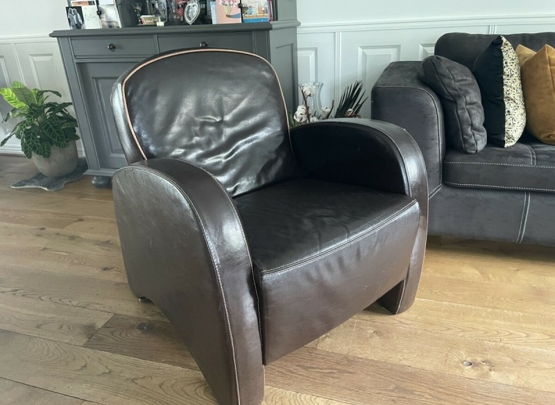 Lederen fauteuil 