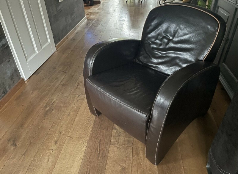 Lederen zit fauteuil 