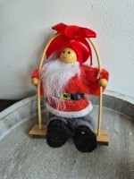 Vintage kersthanger schommel met kerstman