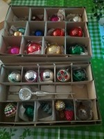 Oude kerstballen jaren 60