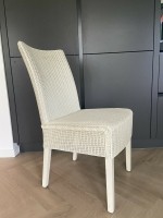 6 eetkamerstoelen, Loom, gebroken wit, in goede staat