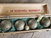 Petanque ballen in houten kist 