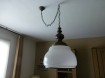 hanglamp melkglas en hout