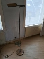 Klassieke messinglook metalen vloerlamp