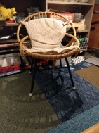 Rieten rotan vintage stoel 