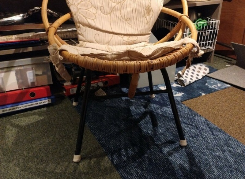 Rieten rotan vintage stoel 