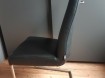 4 mooie zwart leren eetkamerstoelen 