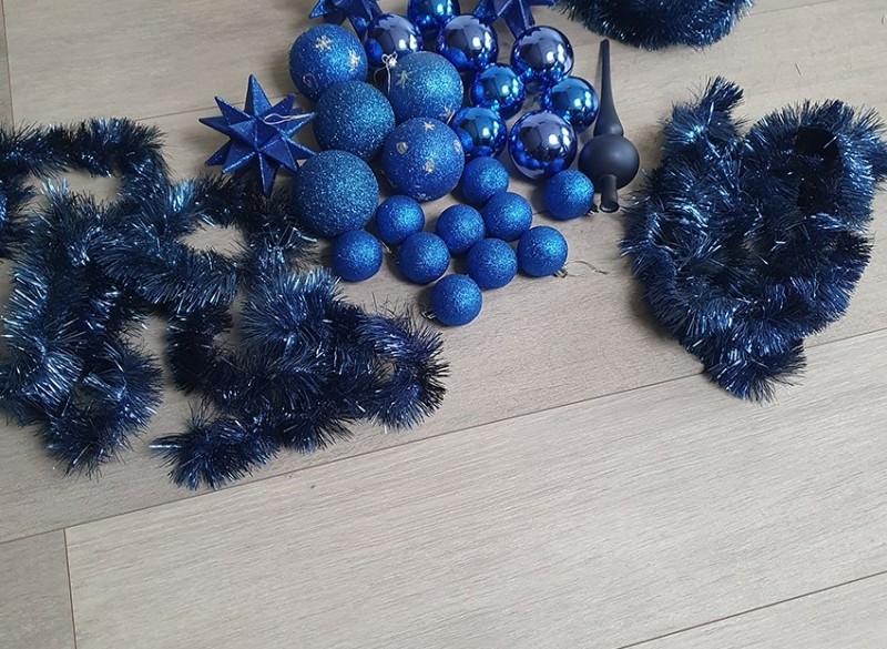 Kerstballen blauw