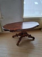 Klassieke massief houten ovalen salontafel Capriccio