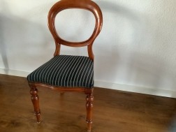 4 Antieke Biedermeier eetkamerstoelen