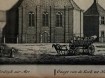 Gravure Noordwijk Gesigt van de kerk Noordwijk binnen.