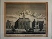 Gravure Noordwijk Gesigt van de kerk Noordwijk binnen.