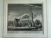 Gravure  Noordwijk grzicht op de kerk te Noordwijk aan Zee