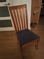 6 teakhouten eetkamerstoelen