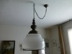 hanglamp melkglas en hout