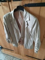 Zandkleurige blazer mt M