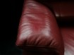 Degelijke robuuste rood leder relaxfauteuil