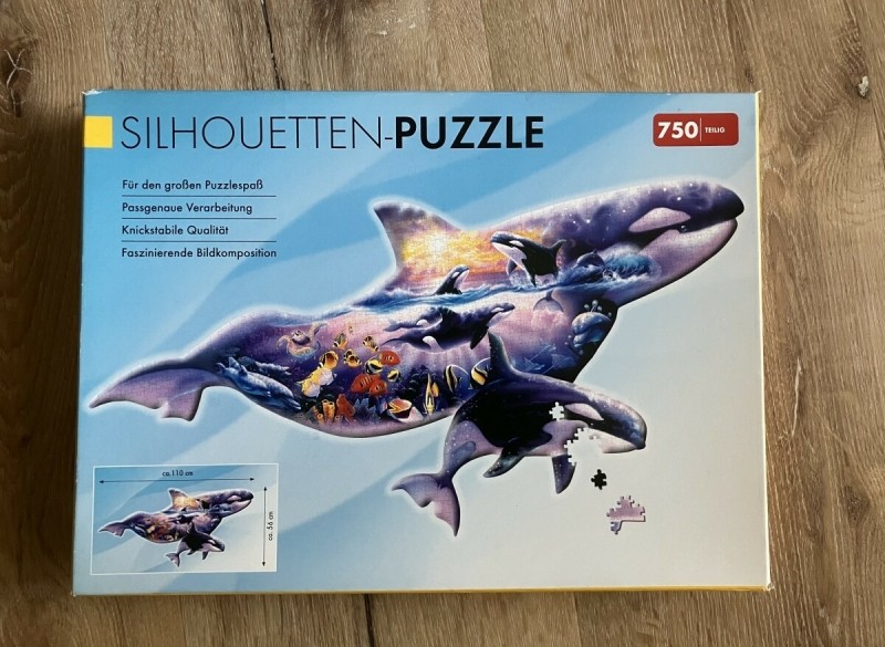 Heel mooie Silhouette puzzel vissen