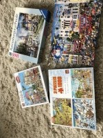 4 stuks als nieuw compleet puzzels