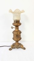 Antieke olielamp,electrisch gemaakt