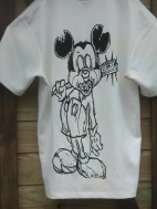 Mickey terror op een viscose tshirt