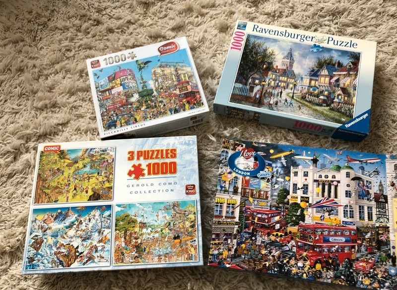 4 stuks als nieuw compleet puzzels 