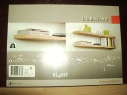 Nieuw: Duraline schap XL4KIT 120x25 cm (BxD) mahonie.