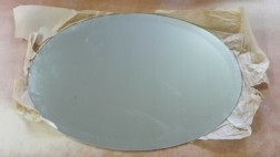 Ovale spiegel met geslepen facet-rand