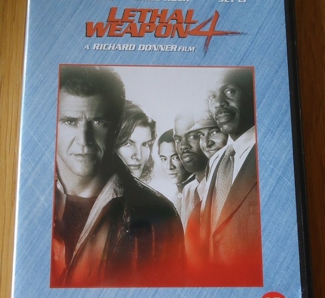 Te koop originele DVD "Lethal Weapon 4" met Mel Gibson.